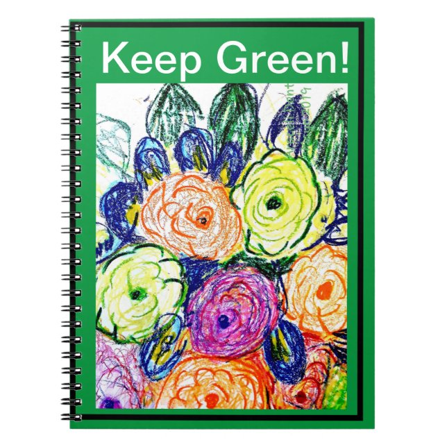 Foto Notebook Behalten grün Notizblock (Vorderseite)