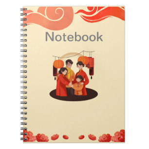 Foto-Notebook in Rot und Beige Notizblock