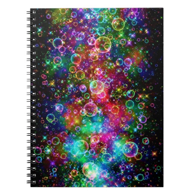 Foto-Notebook/Mehrfarbige Blasen Notizblock (Vorderseite)