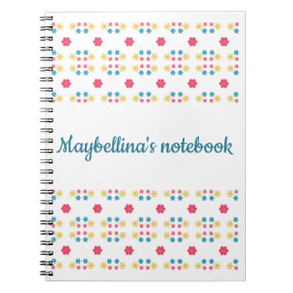 Foto-Notebook mit Blumenspirale Notizblock