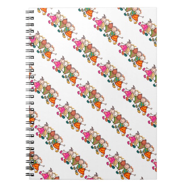 Foto Notebook/Strichmännchen Kinder Notizblock (Vorderseite)