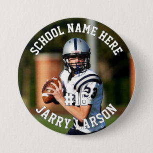 Foto-Nummer und Spielername Fußball Button