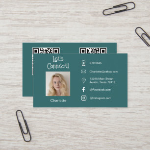 Foto, OCR-Codes für soziale Medien, soziale Inform Visitenkarte