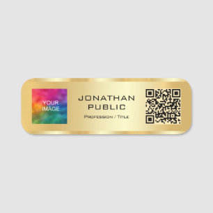 Foto oder Firmenlogo hier benutzerdefinierten QR-C Namensschild