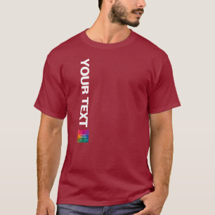 Foto- oder Logo-Maroon-Rote Vorlagenbildschirme T-Shirt