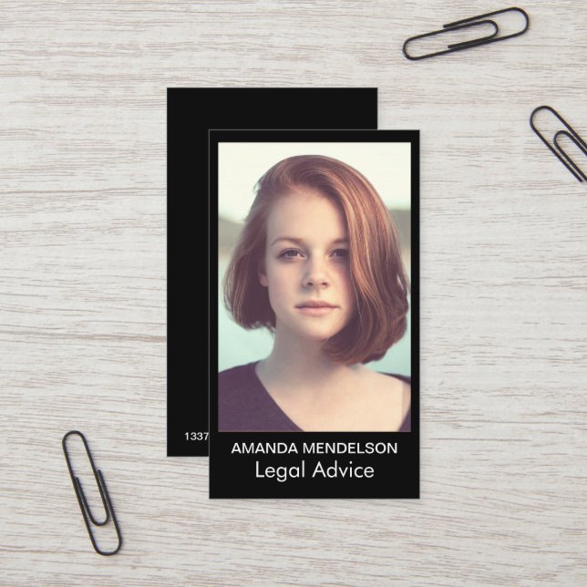 Foto oder Logo redigieren Farben Visitenkarte (Vorderseite/Rückseite Beispiel)