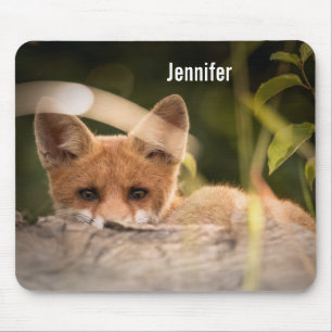Foto of a Cute Little Orange Fox Mousepad