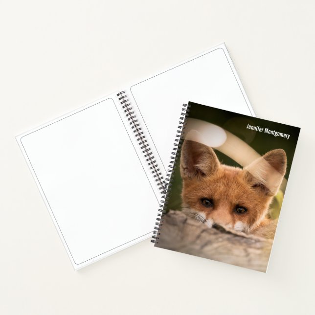 Foto of a Cute Little Orange Fox Notizbuch (Innenseite)