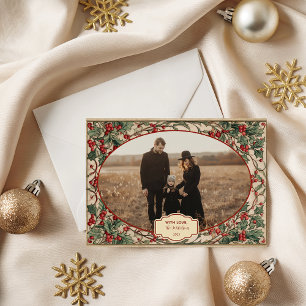 Foto Old World Stechpalme & Efeu Feiertagskarte
