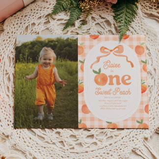 Foto One Sweet Peach Geburtstag Einladung