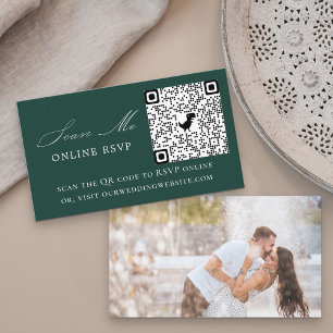 Foto Online UAWG QR Code Smaragdgrüne Hochzeit Begleitkarte