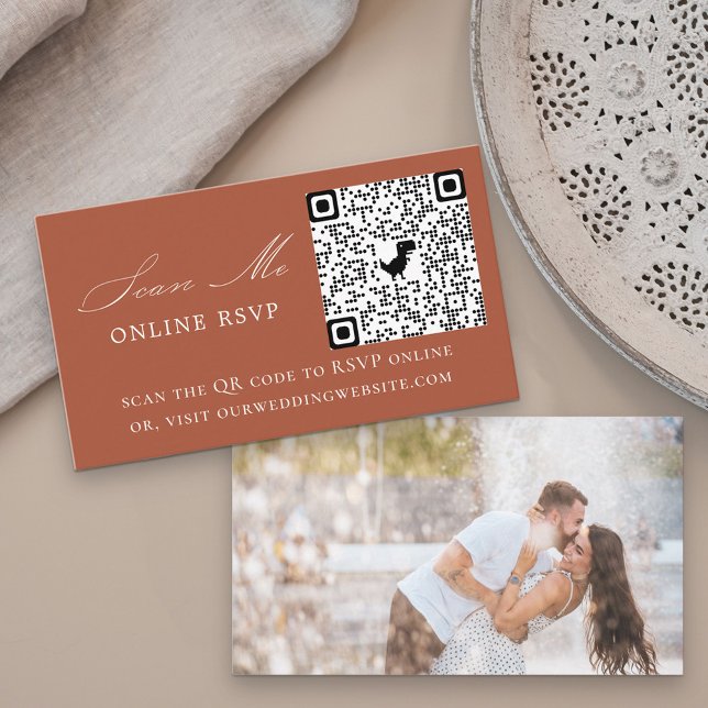 Foto Online UAWG QR Code Terracotta Wedding Begleitkarte (Von Creator hochgeladen)