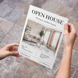 Foto Open House l Real Anwesen Agent Marketing Flyer