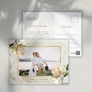 Foto Orientalische Weiße Magnolie Danke Postkarte