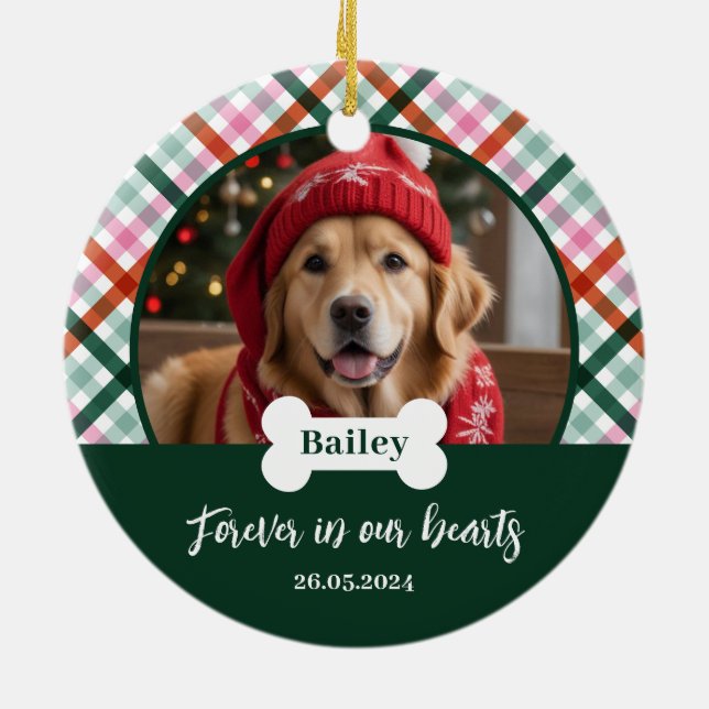 Foto-Ornament der Hunde Keramik Ornament (Hinten)