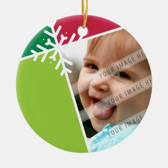 FOTO ORNAMENT :: Schneeflockensezierung 1 (Vorne)