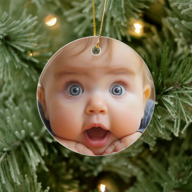 Foto Ornament SEE ZURÜCK! Keramik-Ornament (Baum)