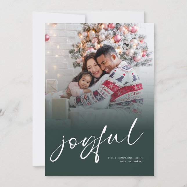 Foto Overlay 2026 Kalender Freuen Weihnachten Grün (Vorderseite)