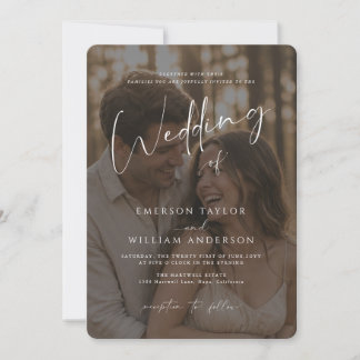 Foto-Overlay | Alles in einer Hochzeitseinladung Einladung