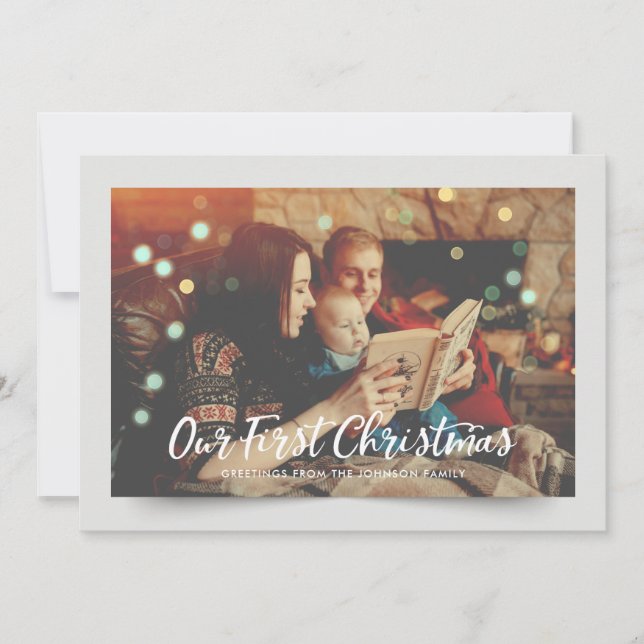 Foto-Overlay  | Feiertagsgrüßen Feiertagskarte (Vorderseite)