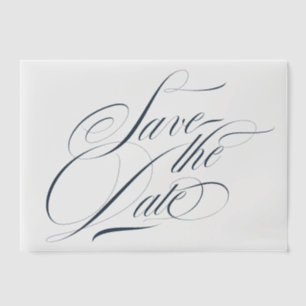 Foto-Overlay für Navy Blue Calligraphy Save the Da