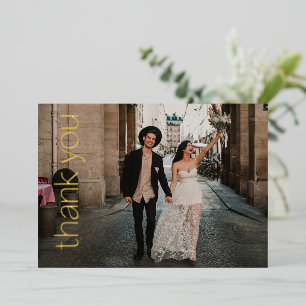 Foto-Overlay-Hochzeitsnachricht Danke-Folienkarte Folien Feiertagskarte