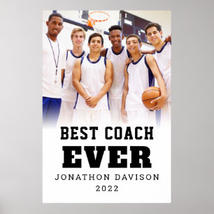 Foto Overlay Jahr Team Bester Coach je Nachname Poster
