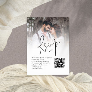Foto Overlay Script QR Code Hochzeitweise RSVP-Kar Begleitkarte