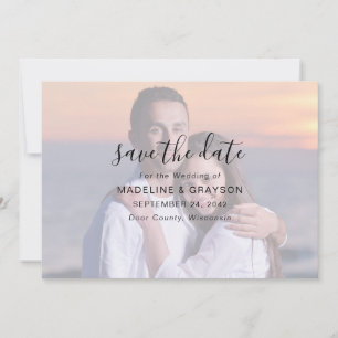 Foto Overlay Script Typografy Wedding Rettete The Save The Date