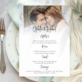 Foto Overlay-Skript Boho Wedding-Menükarte Einladung