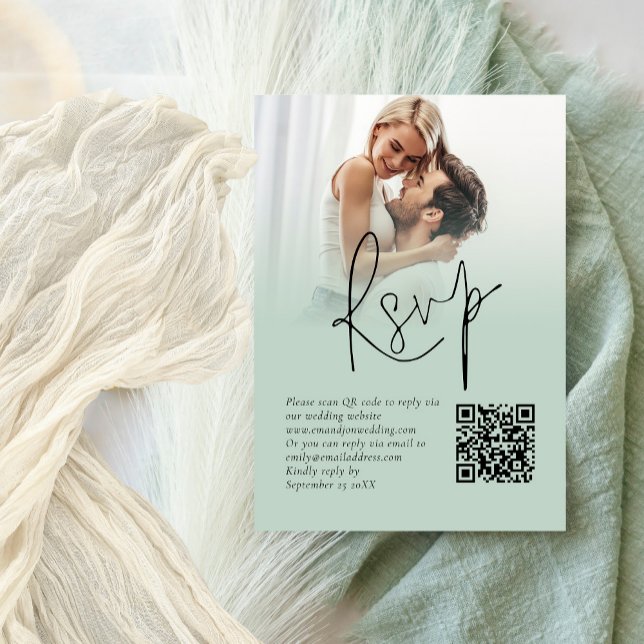 Foto Overlay Skript QR-Code-Sage-Hochzeit RSVP Begleitkarte (Von Creator hochgeladen)