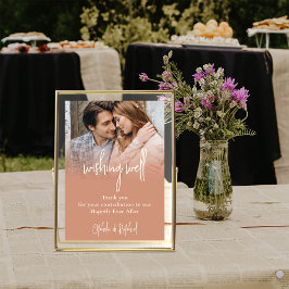 Foto Overlay Wünschen Hochzeit Terrakotta Poster
