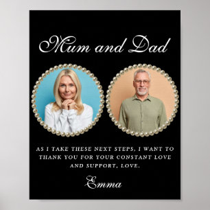 Foto Parents of the Bride Gift Vielen Dank, dass S Poster