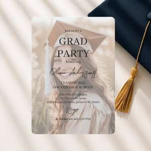 Foto-Party für Minimalistisch Abschluss Einladung