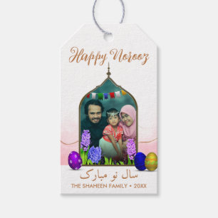 Foto Pastel Happy Norooz Rosa Blume Farbiges Ei Geschenkanhänger