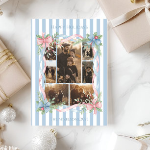 Foto Pastell-Lutscher-Familien-Weihnachten Feiertagskarte