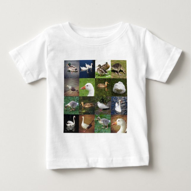 Foto Patchwork Square - Vögel Baby T-shirt (Vorderseite)