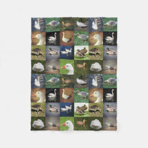 Foto Patchwork - Vögel Fleecedecke