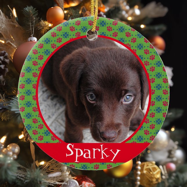 Foto-Paw-Ausdruck für Hunde Keramik Ornament (Von Creator hochgeladen)