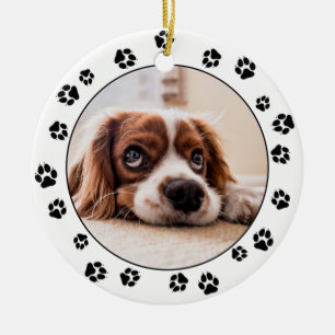 Foto Pawprints Keramik Ornament