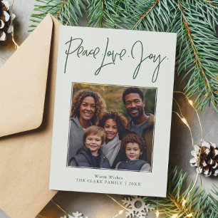 Foto "Peace Liebe Joy" Feiertagskarte