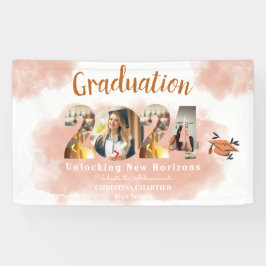 Foto Peach Fuzz 2024 Custom Graduation Party Banner