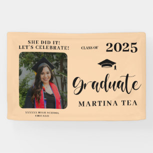 Foto Peach Welcome Abschluss Banner