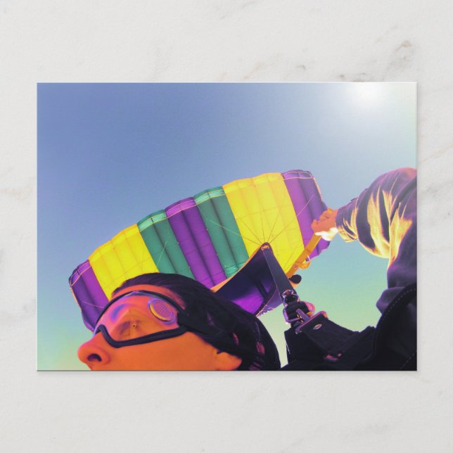 Foto perfekt Skydiver Postkarte (Vorderseite)