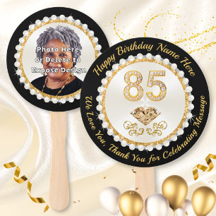 Foto Personalisieren, Partygeschenke für 85. Gebur Fächer