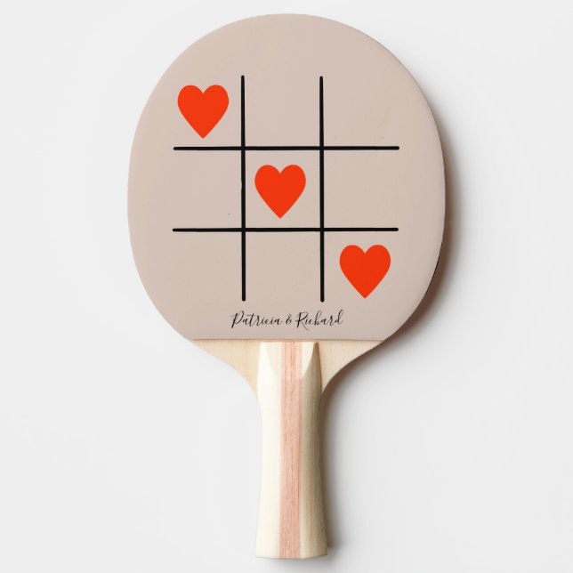 Foto Personalisieren Valentine Liebe Tischtennis Schläger (Vorderseite)