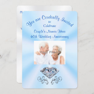 Foto Personalisiert Einladungen zum 60-jährigen Ju