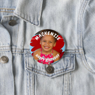 Foto Personalisiert Geburtstag Button
