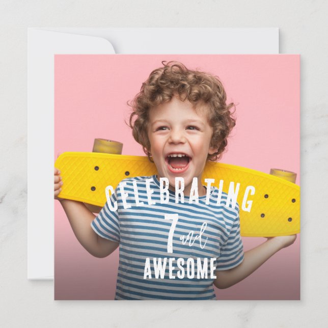 Foto Personalisiert Geburtstag Einladung (Vorderseite)