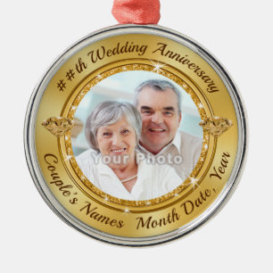 Foto Personalisiert, Hochzeitsszenarien Ornament Aus Metall